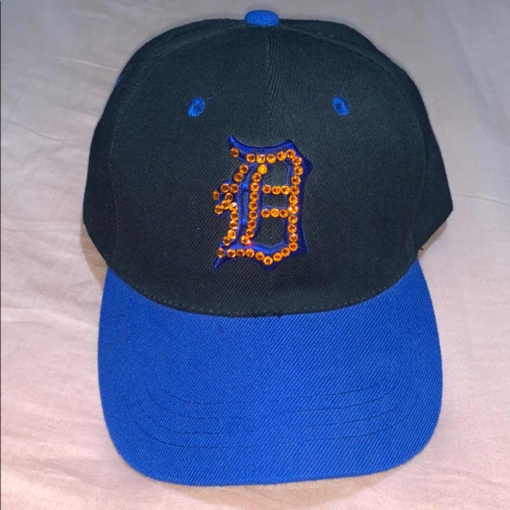 Rhinestone Detroit hat
